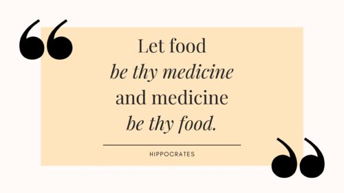 Let food be thy medicine and medicine be thy food